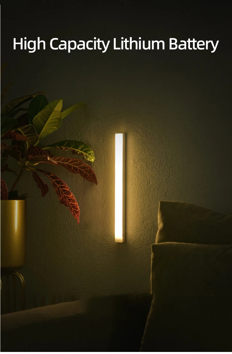 Motion Sensor Lamp Night Light Wireless LED USB Type C Rechargeable Lamp