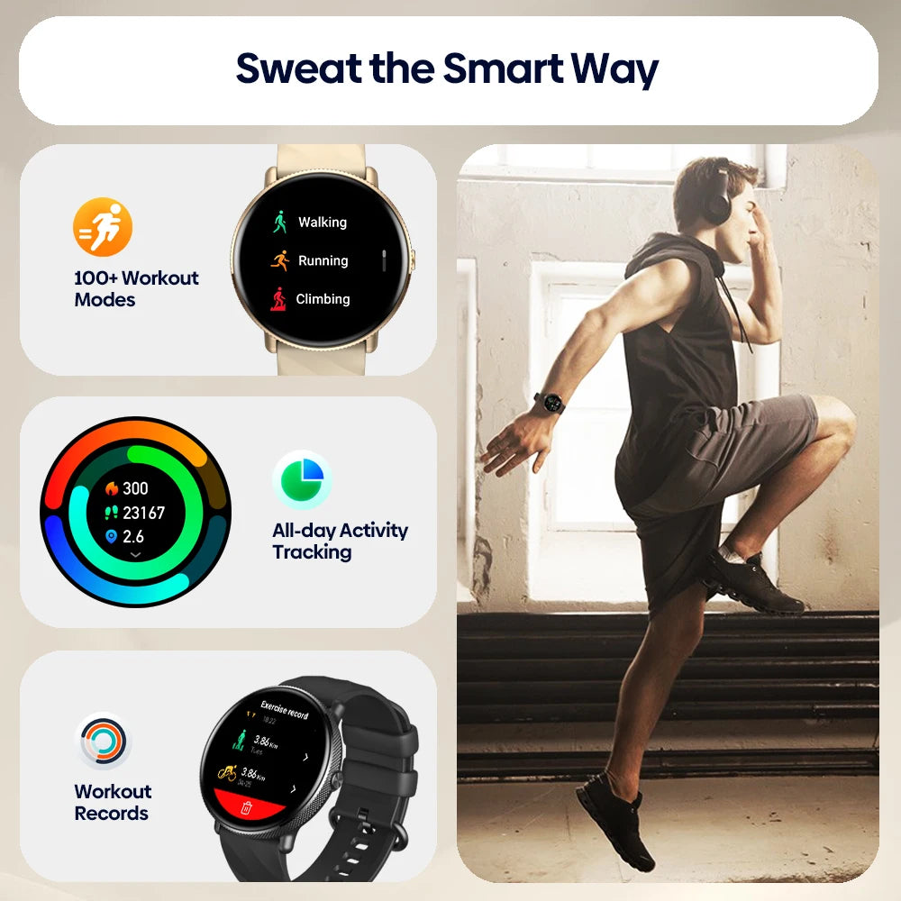 Zeblaze GTR 3 Pro AMOLED Display Make/Answer Phone Calls Smart Watch