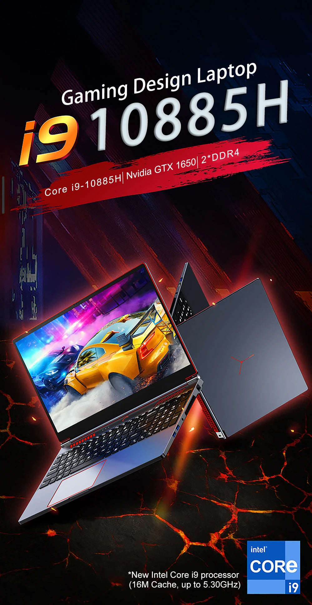 16.1 Inch Gaming Laptop GTX1650 4G Intel Core i9-9880H i7-9750H