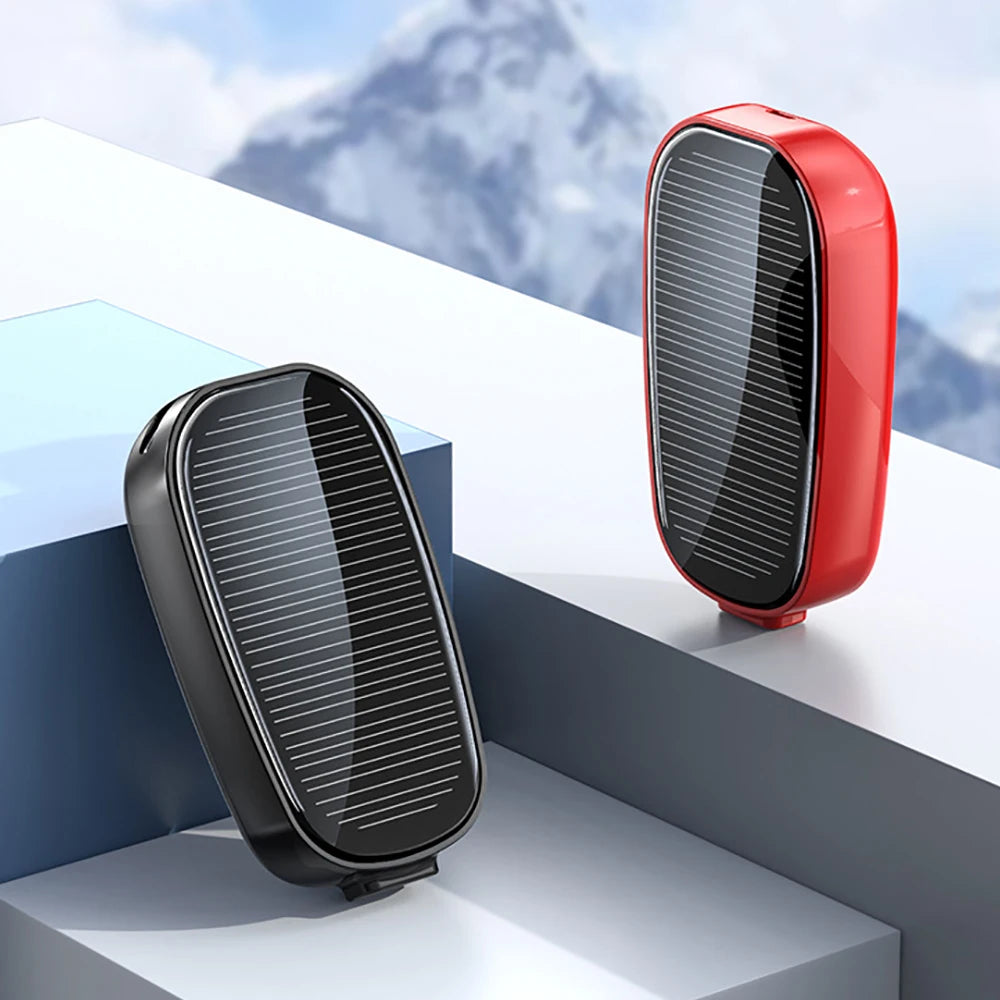 TYPE-C  1200mAh Solar Keychain Mini Power Bank Compact Phone Charger