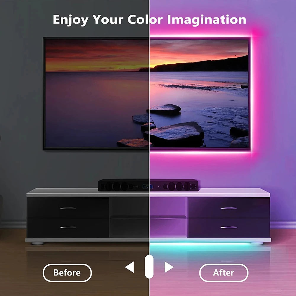 APP Remote Control Smart LED Strip Lights 5050 RGB Bluetooth