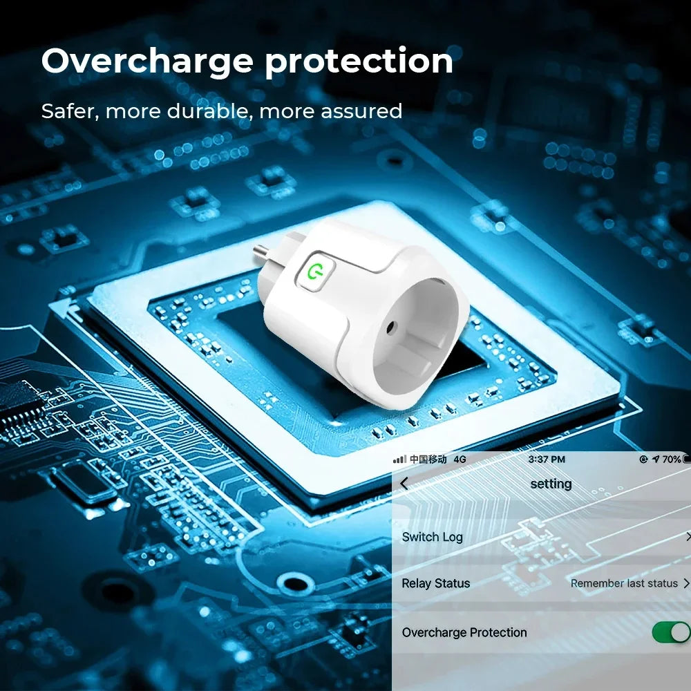 EU Power Monitor Wireless App Voice Remote Control Socket Outlet Work