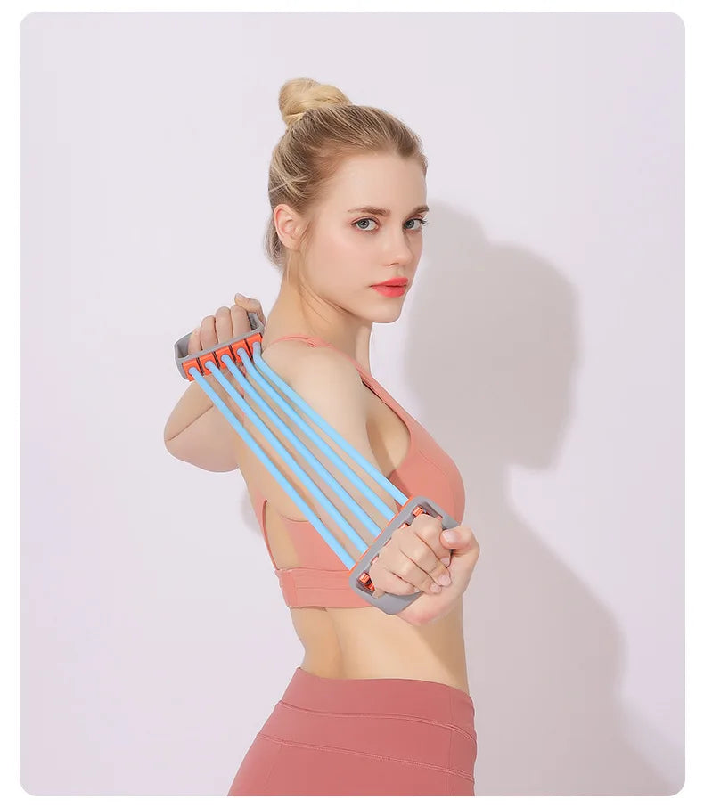Full Body Workout Set - Chest Expander with 5 Removable Resistance Bands