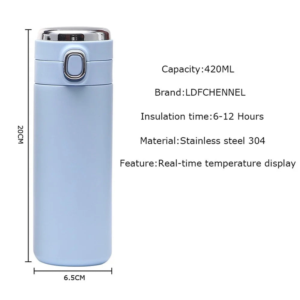 Smart Thermos Stainless Steel Water Bottle Led Digital Temperature Display