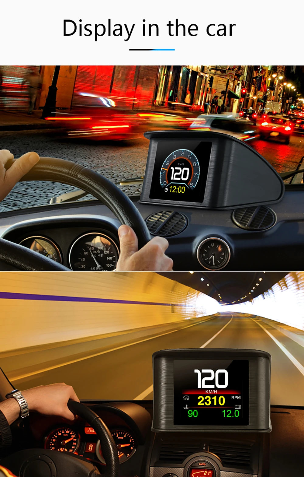 Smart Digital Meter P10 PRO OBD2 Head Up Display On Board Computer Digital Meter