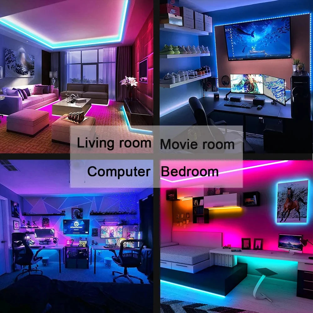 APP Remote Control Smart LED Strip Lights 5050 RGB Bluetooth