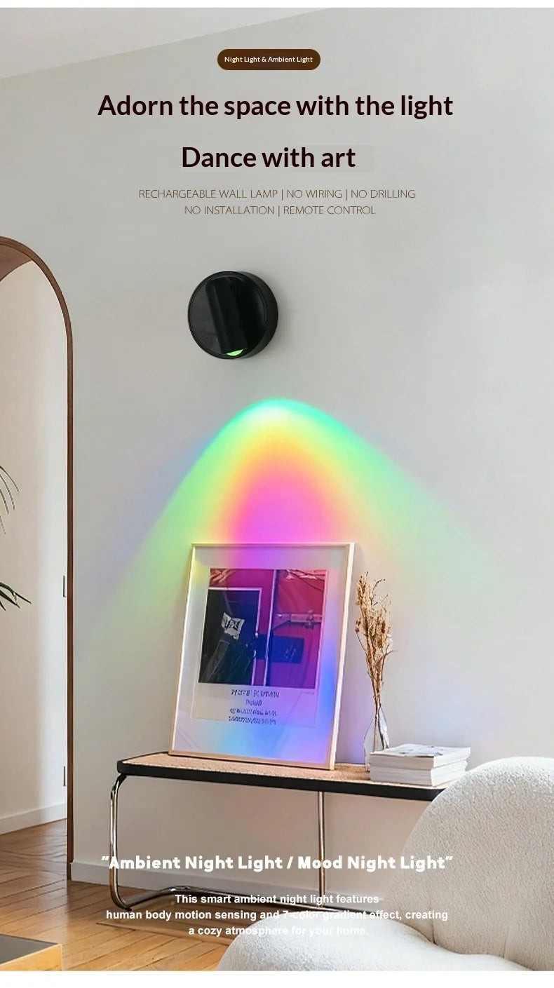 Magnetic Base USB Rechargeable LED Cordless Wall Light