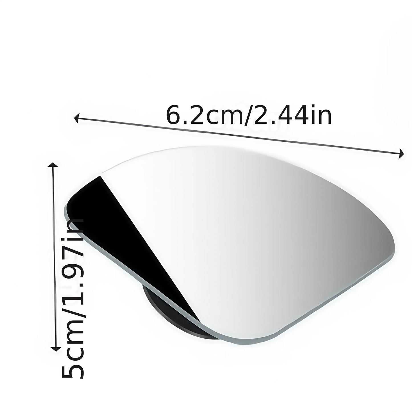 360° 2pcs Universal Fit Glass Car Wide-angle Blind Spot Rearview Mirror