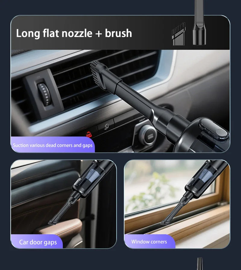 Wireless one-button dust dump high-power portable vacuum cleaner
