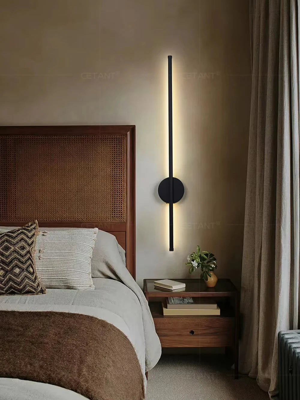 Magnetic Rechargeable 50 Wall Lamp Black Gold LED Lighting Wiring Free