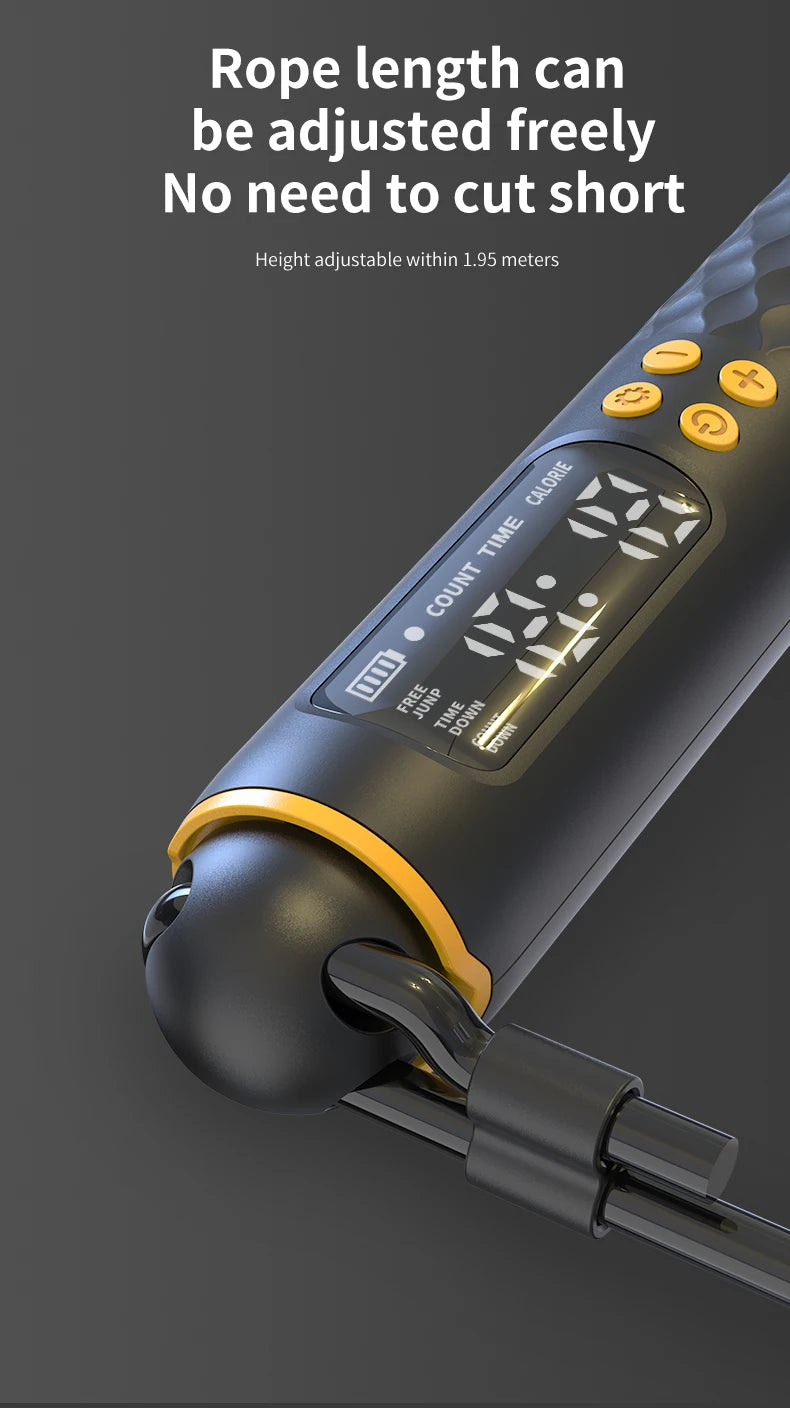 Electronic Technology Jump Rope Wire Rope with Digital Wireless Calorie Counter