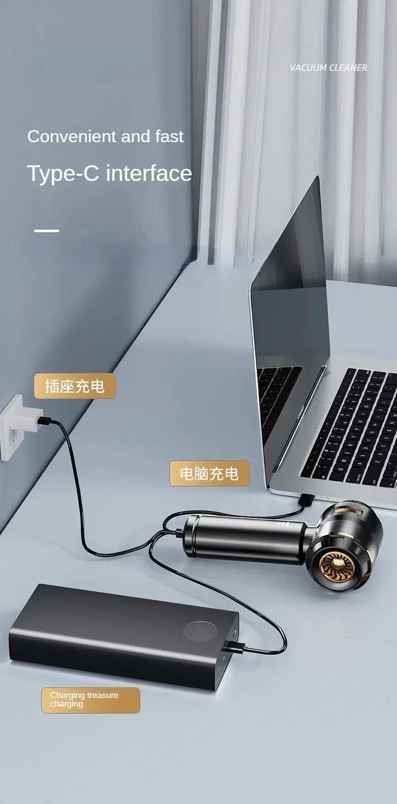 Car Vacuum Cleaner High Power Handheld Wireless Brushless Motor Cleaning Machine