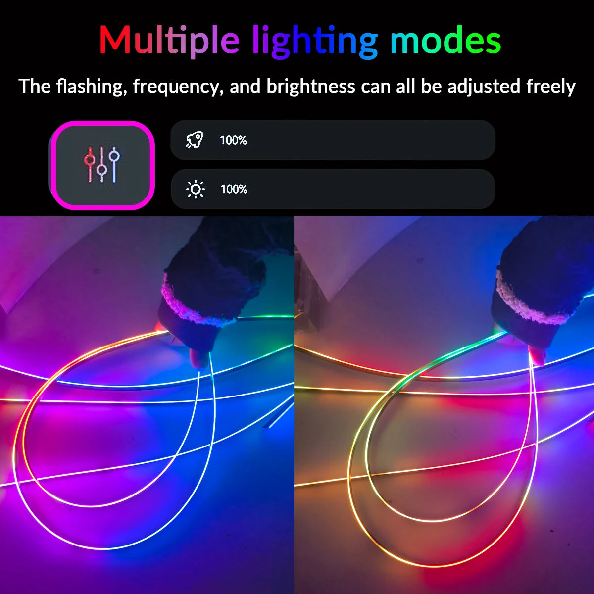 64 Colors RGB Symphony Car Ambient Light with APP Control