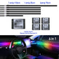 Full Color Streamer Car Ambient Lights RGB 64 Color Universal LED