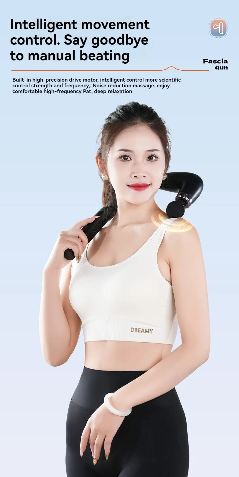 Smart Fascia Gun Electric Massager Massage Hammer Electric Fascia Gun