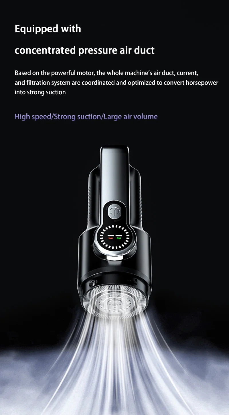 Wireless one-button dust dump high-power portable vacuum cleaner
