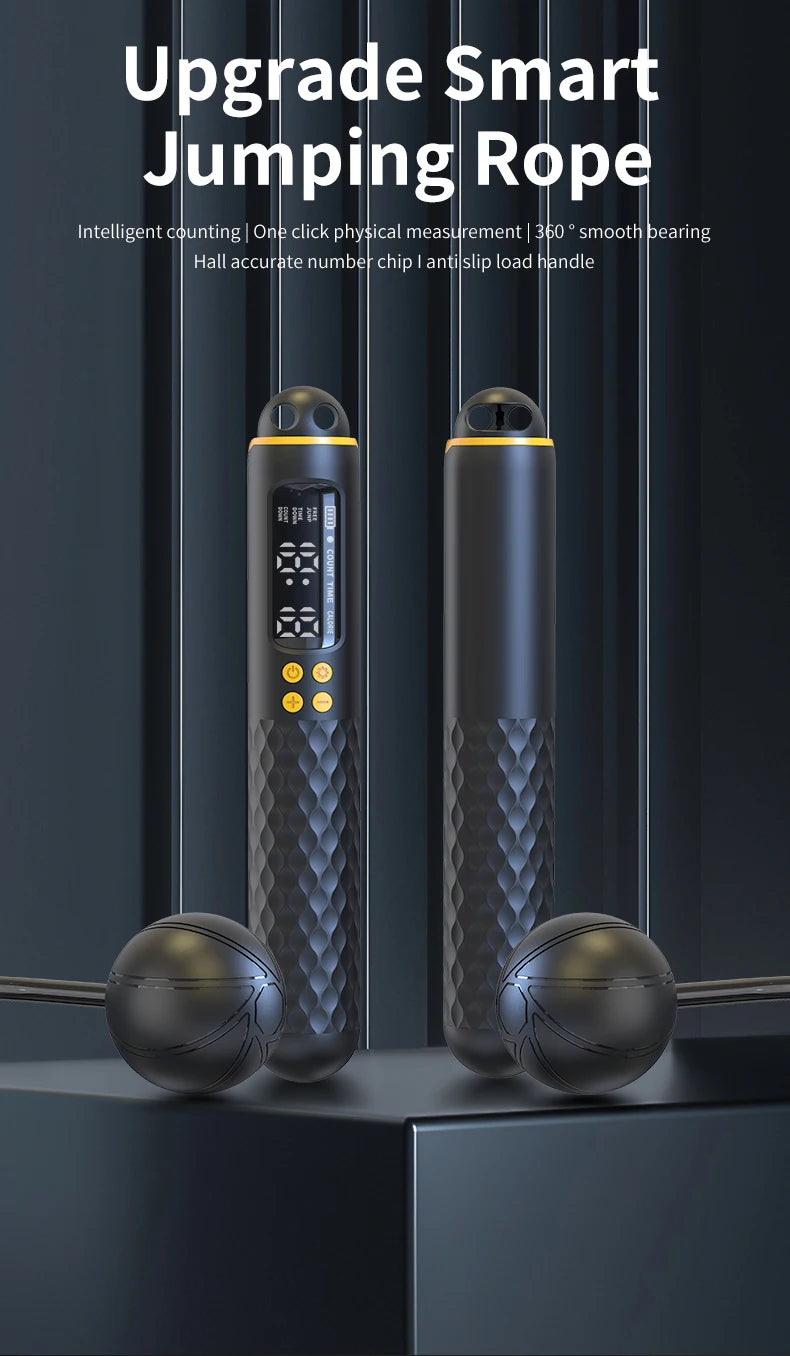 Electronic Technology Jump Rope Wire Rope with Digital Wireless Calorie Counter