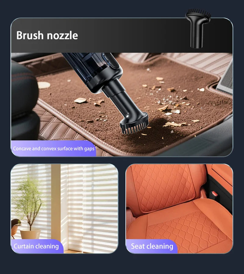 Wireless one-button dust dump high-power portable vacuum cleaner