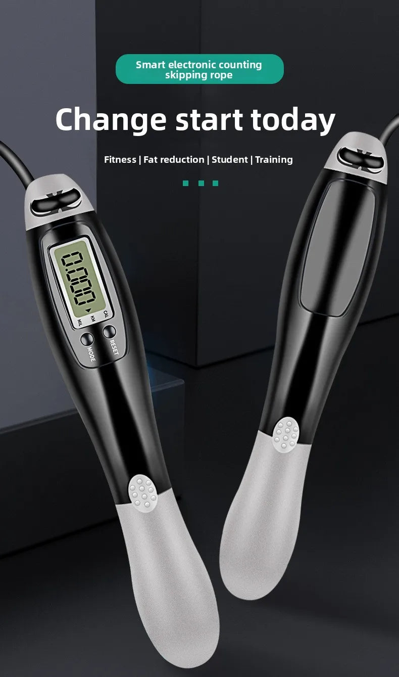 Electronic Counting Rope Skipping Speed Steel Wire Cordless Dual-use Smart Aerobic