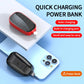 TYPE-C  1200mAh Solar Keychain Mini Power Bank Compact Phone Charger