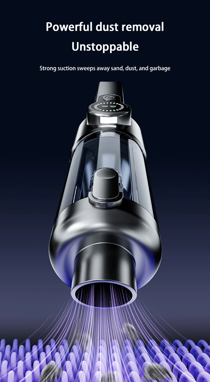 Wireless one-button dust dump high-power portable vacuum cleaner
