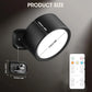 LED Wall Mounted Lights with Remote Wireless Magnetic Wall Sconces 3 Color