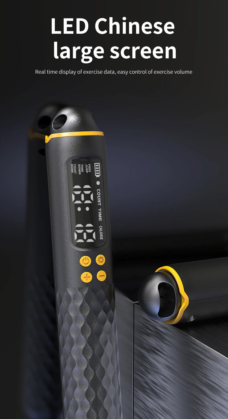 Electronic Technology Jump Rope Wire Rope with Digital Wireless Calorie Counter