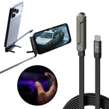 Foldable Bracket Data Cable 2-in-1 Data Wire Phone Tablet Stand Type-C