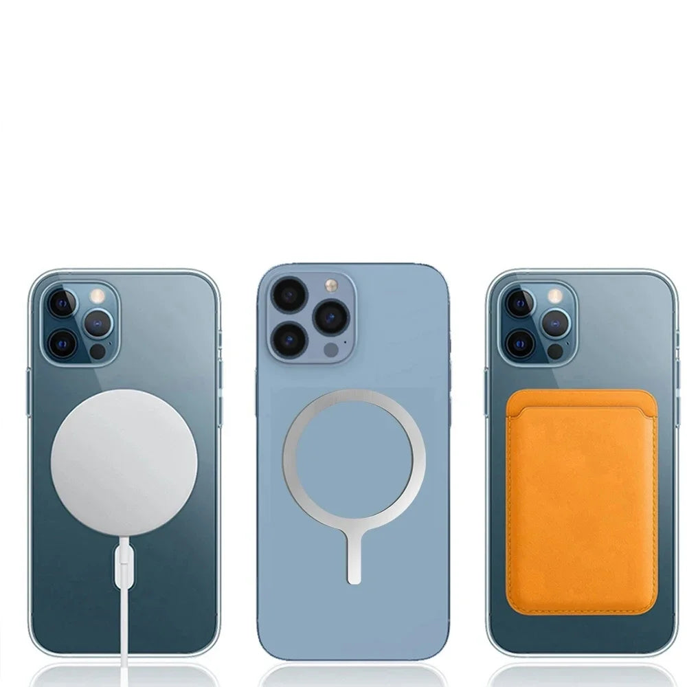 IPhone Wireless Magnet Sticker Magnetic Adapter Round Metal Plate Ring