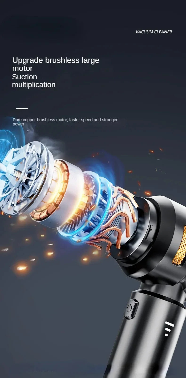 Car Vacuum Cleaner High Power Handheld Wireless Brushless Motor Cleaning Machine