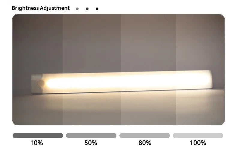 1pc Wireless Rechargeable LED Motion Sensor Cabinet Light
