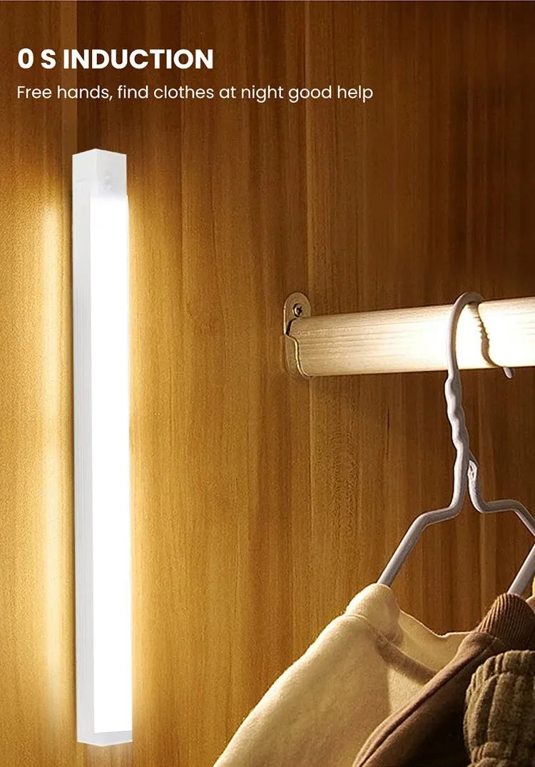 Motion Sensor Lamp Night Light Wireless LED USB Type C Rechargeable Lamp
