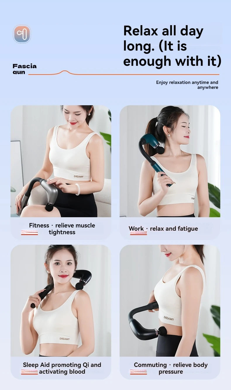 Smart Fascia Gun Electric Massager Massage Hammer Electric Fascia Gun