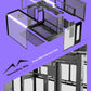 X-GAMERX Phantom Wings LCD Edition Black Seaview Room Case 360 Water-cooling Host