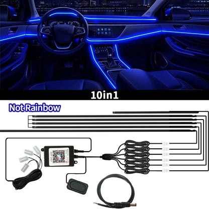 64 Colors RGB Symphony Car Ambient Light with APP Control