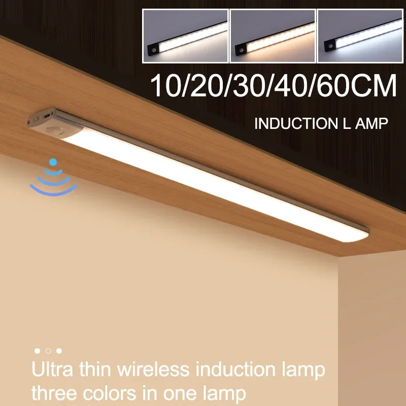 1pc Wireless Rechargeable LED Motion Sensor Cabinet Light