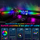 Full Color Streamer Car Ambient Lights RGB 64 Color Universal LED