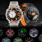 Waterproof GPS Compass Flashlight 1.7" AMOLED HD Call Sports Smart Watch