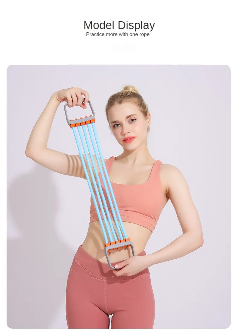 Full Body Workout Set - Chest Expander with 5 Removable Resistance Bands