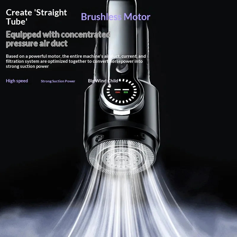Wireless one-button dust dump high-power portable vacuum cleaner