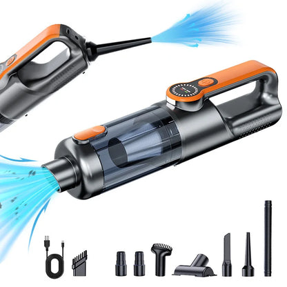 Wireless one-button dust dump high-power portable vacuum cleaner
