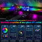 Full Color Streamer Car Ambient Lights RGB 64 Color Universal LED