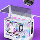 X-GAMERX Phantom Wings LCD Edition Black Seaview Room Case 360 Water-cooling Host