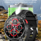 Waterproof GPS Compass Flashlight 1.7" AMOLED HD Call Sports Smart Watch