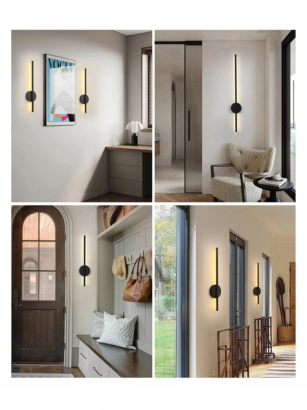 Magnetic Rechargeable 50 Wall Lamp Black Gold LED Lighting