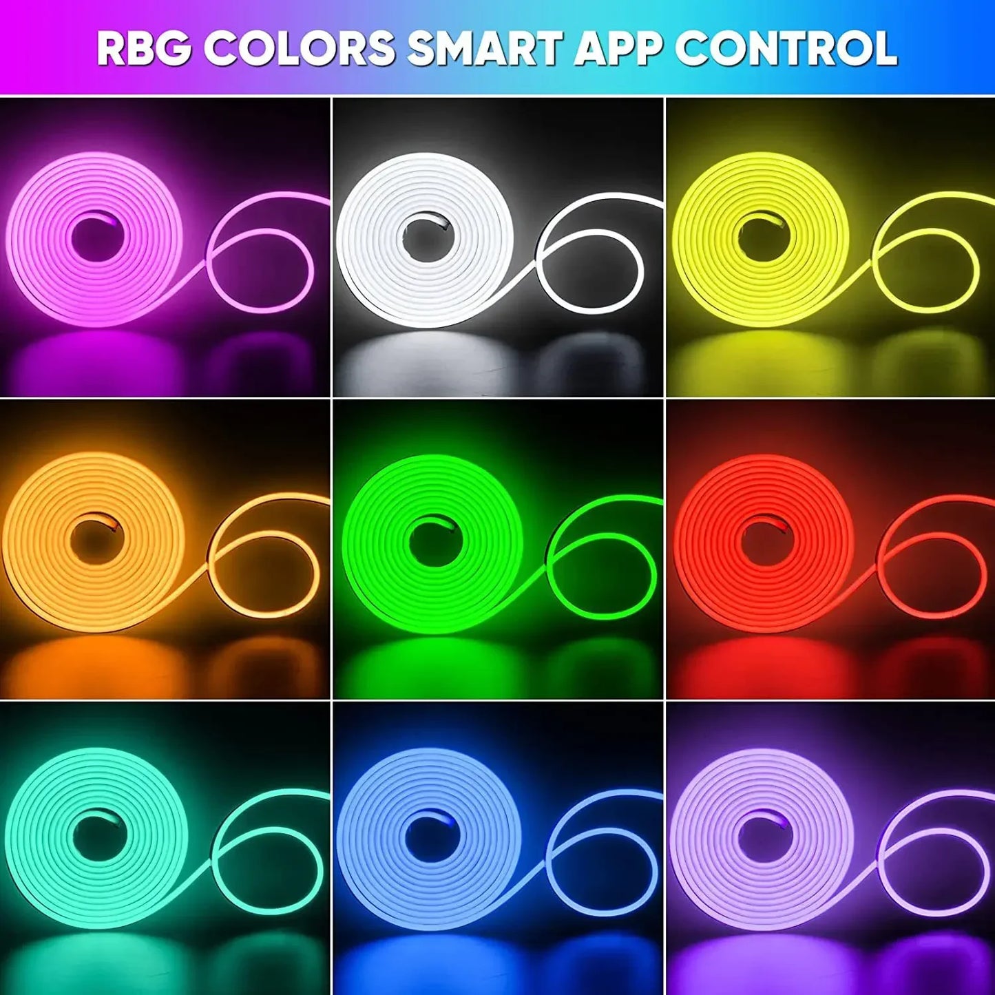 RGB Neon LED Strip Waterproof DIY USB Neon App Remote Control Lighting