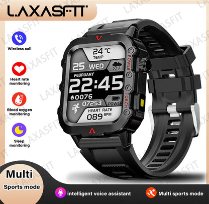 New Men's Smart Watch LED Flashlight Outdoor Sports Smart Watch