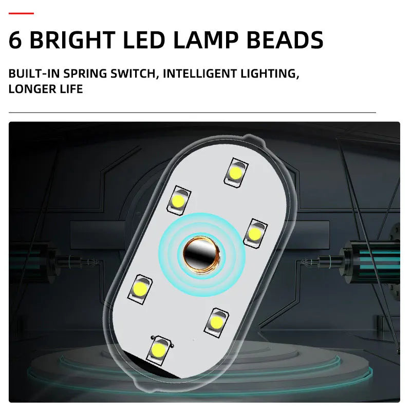 LED Touch Light Mini Wireless Car Interior Lighting Auto Roof Ceiling Reading Lamp