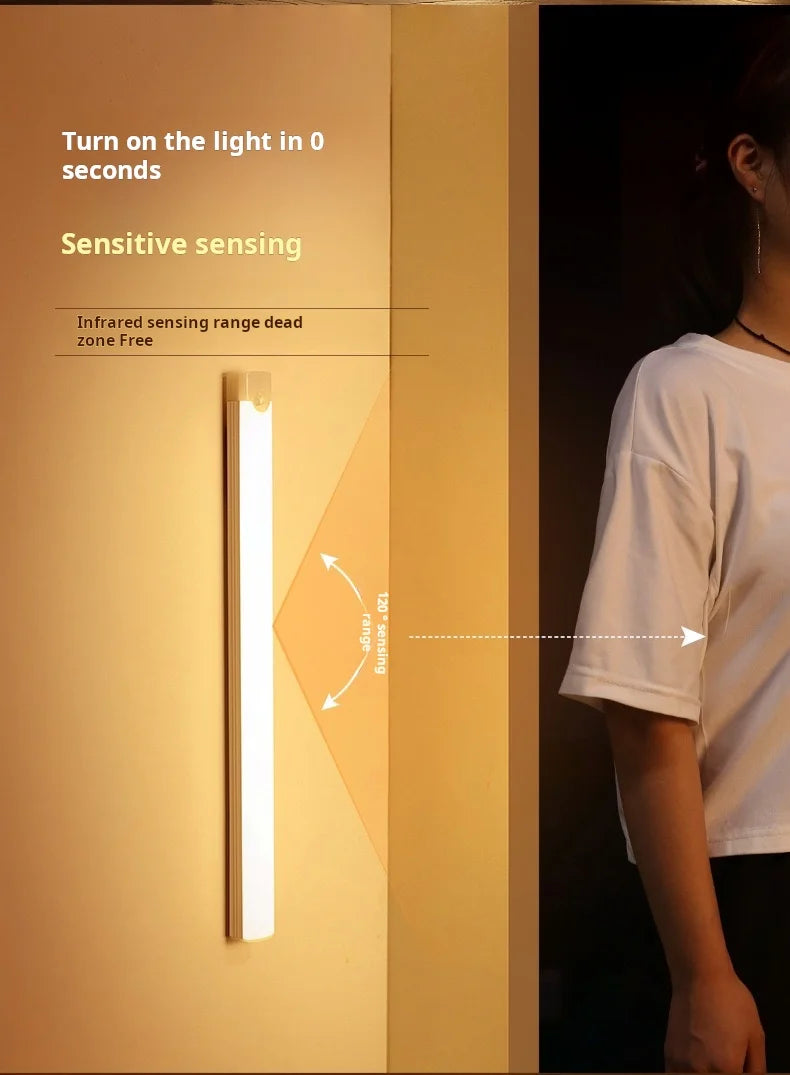 1pc Wireless Rechargeable LED Motion Sensor Cabinet Light