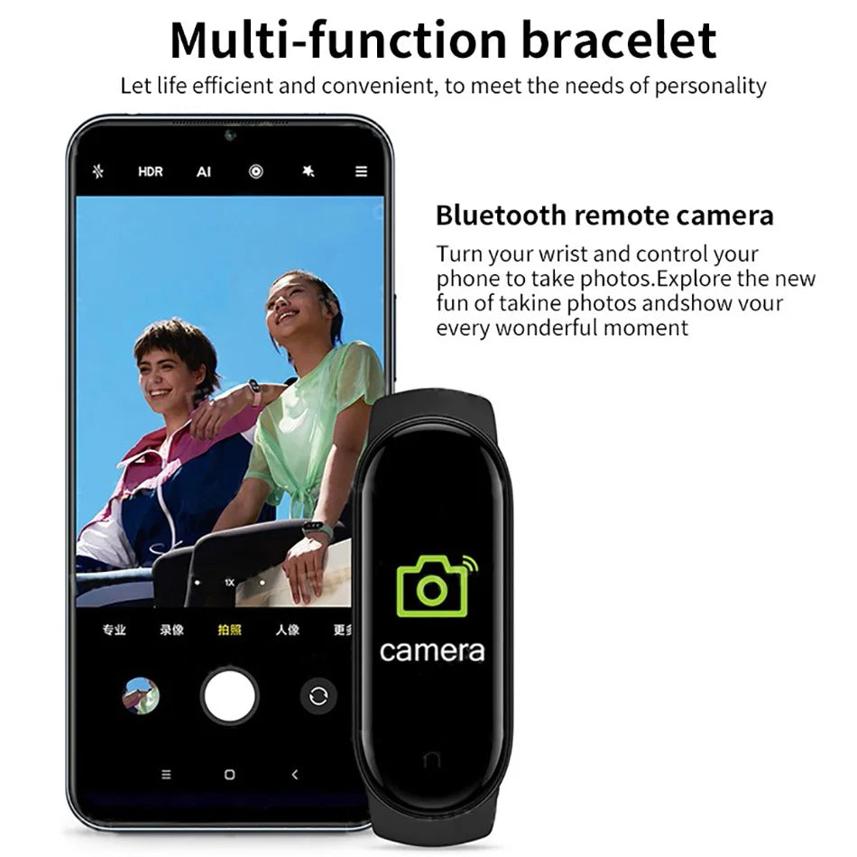 Waterproof M6 Smart Watch Men Women Fitness Sports Pressure Monitor Watches